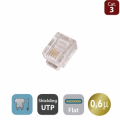 PLUG CAT5e, RJ45 UTP, PER CAVO SOLIDO