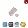 PLUG CAT5e, RJ45 UTP, PER CAVO SOLIDO