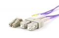 BRETELLA PATCHCORD, CONNETTORI SC-SC, FIBRA OM3 Ø3mm, LUNGHEZZA 2m, COLORE ACQUA