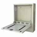 ARMADIO RACK DI SICUREZZA PER DVR/NVR, DIM. 750x600x150mm, COLORE BIANCO RAL7035, PORTA CON CHIAVE, GANCI 19