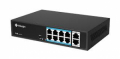 SWITCH PoE MILESIGHT 8 PORTE DW10/100Mbps PoE + 2 UP 1000Mbps, MAX120W, IEEE802.3 af/at