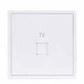 PRESA TELEVISIVA TOSLINK CATV, SERIE TILE, PLASTICA COLORE BIANCO