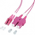 BRETELLA PATCHCORD, CONNETTORI LC-SC, FIBRA OM4 Ø3mm, LUNGHEZZA 1m, COLORE VIOLA