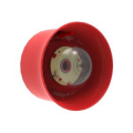 SIRENA BASSO ASSORBIMENTO COMPLETA DI LAMPEGGIANTE A LED BIANCHI SU LOOP, 90-102dB, IP21, CERT. EN54-3 E EN54-23, NECESS. BASI DELLA SERIE YBO-R/3(RED), YBO-R/SCI(RED)