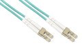 CAVO FIBRA OTTICA LC-LC OM3, 50/125 MULTIMODALE DUPLEX, GUAINA HALOGENFREE LSZH COLORE ACQUA, 40 METRI