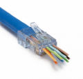 CONF. 50pz - CONNETTORE RJ45 CAT5e, SERIE ezEX®38 - ezEX-RJ45® Cat5e, PER CAVO SOLIDO, AWG DA 24-22