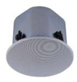 DIFFUSORE DA INCASSO/CONTROSOFFITTO WIDE DISPERSION A 2 VIE, POTENZA RMS 60W, POTENZA DI PICCO 180W, 70V/100V/8OHM, RISPOSTA IN FREQUENZA: 60 - 20.000HZ, SENSIBILITÀ: 91DB - 1W/1M. FORO DI INSTALLAZIONE Ø250MM. FRONTALE IN ACCIAIO, MATERIALE IN ABS